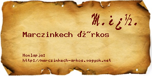 Marczinkech Árkos névjegykártya